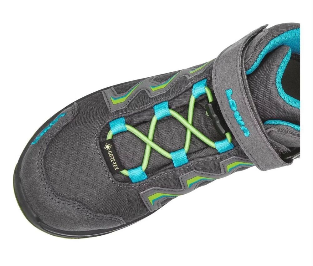 Lowa Boys Maddox GTX Mid - Color: Graphite Lime Size EU 32 / US 1